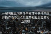 一宗明星丑闻事件中媒体闻事件中媒体操作与与公众反应的相互反应的相互影响
