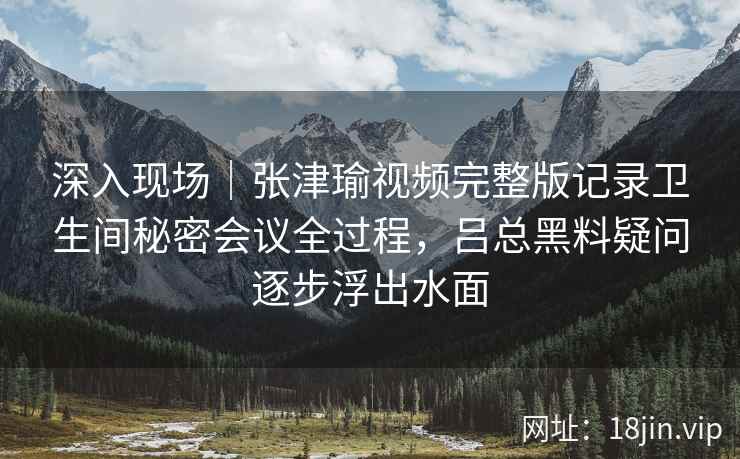 深入现场｜张津瑜视频完整版记录卫生间秘密会议全过程，吕总黑料疑问逐步浮出水面