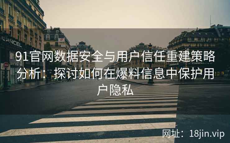 91官网数据安全与用户信任重建策略分析：探讨如何在爆料信息中保护用户隐私