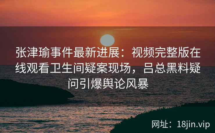 张津瑜事件最新进展：视频完整版在线观看卫生间疑案现场，吕总黑料疑问引爆舆论风暴