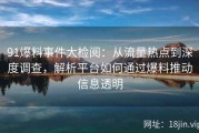 91爆料事件大检阅：从流量热点到深度调查，解析平台如何通过爆料推动信息透明