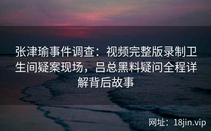 张津瑜事件调查：视频完整版录制卫生间疑案现场，吕总黑料疑问全程详解背后故事